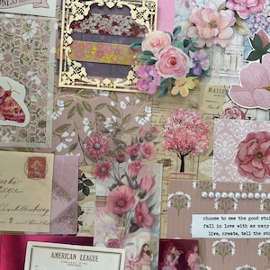 Confezione di carta rosa antico per scrapbooking, diari e creazione di biglietti.