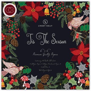 Bloco de papel 'Tis the Season' 6x6 do Craft Consortium: materiais para scrapbooking, cartões e diários de viagem