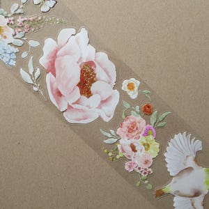 Floral Finch PET Tape: Bird PET tape, Craft supplies and Ephemera