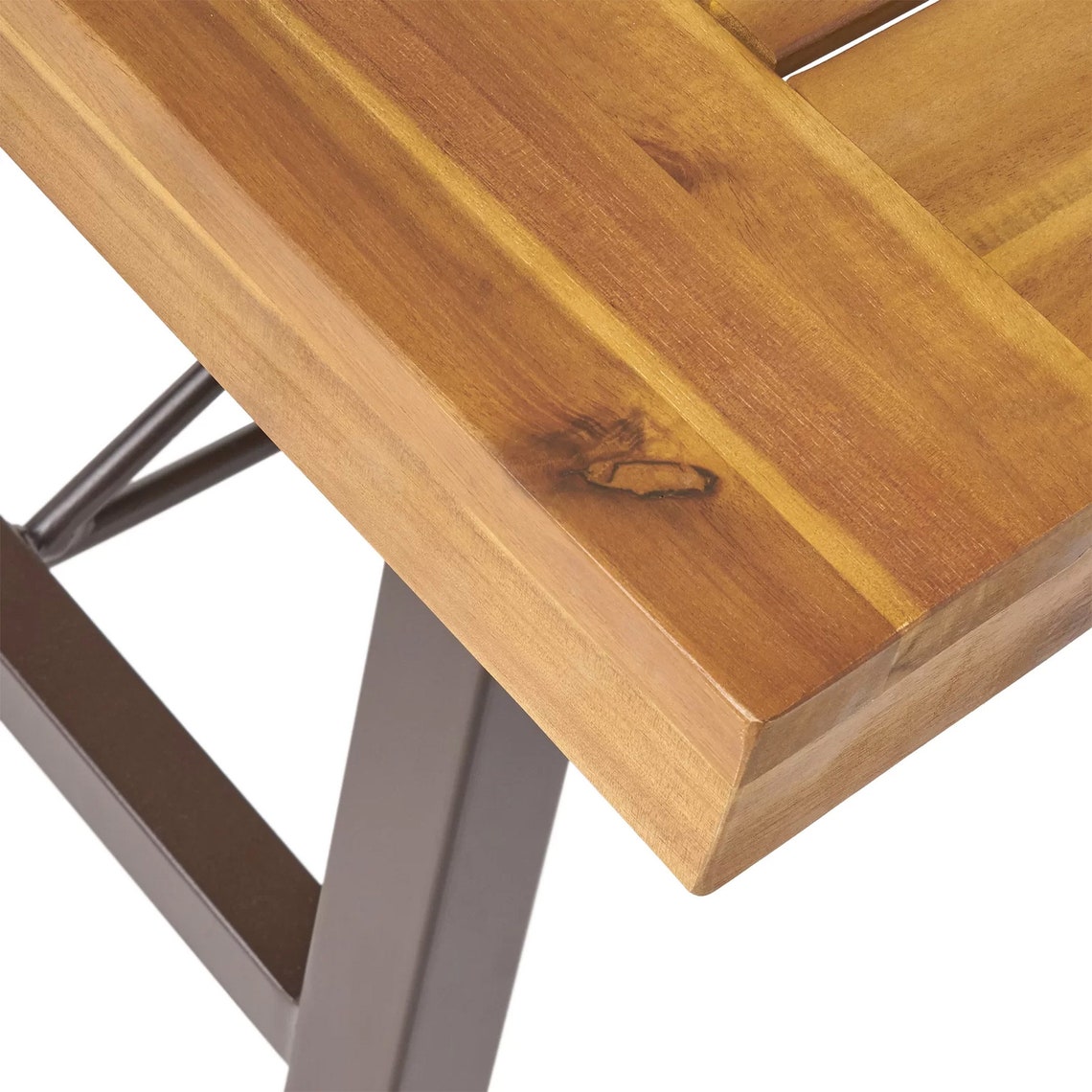 Wooden Outdoor Coffee Table With Metal Frame Coffee Table Etsy