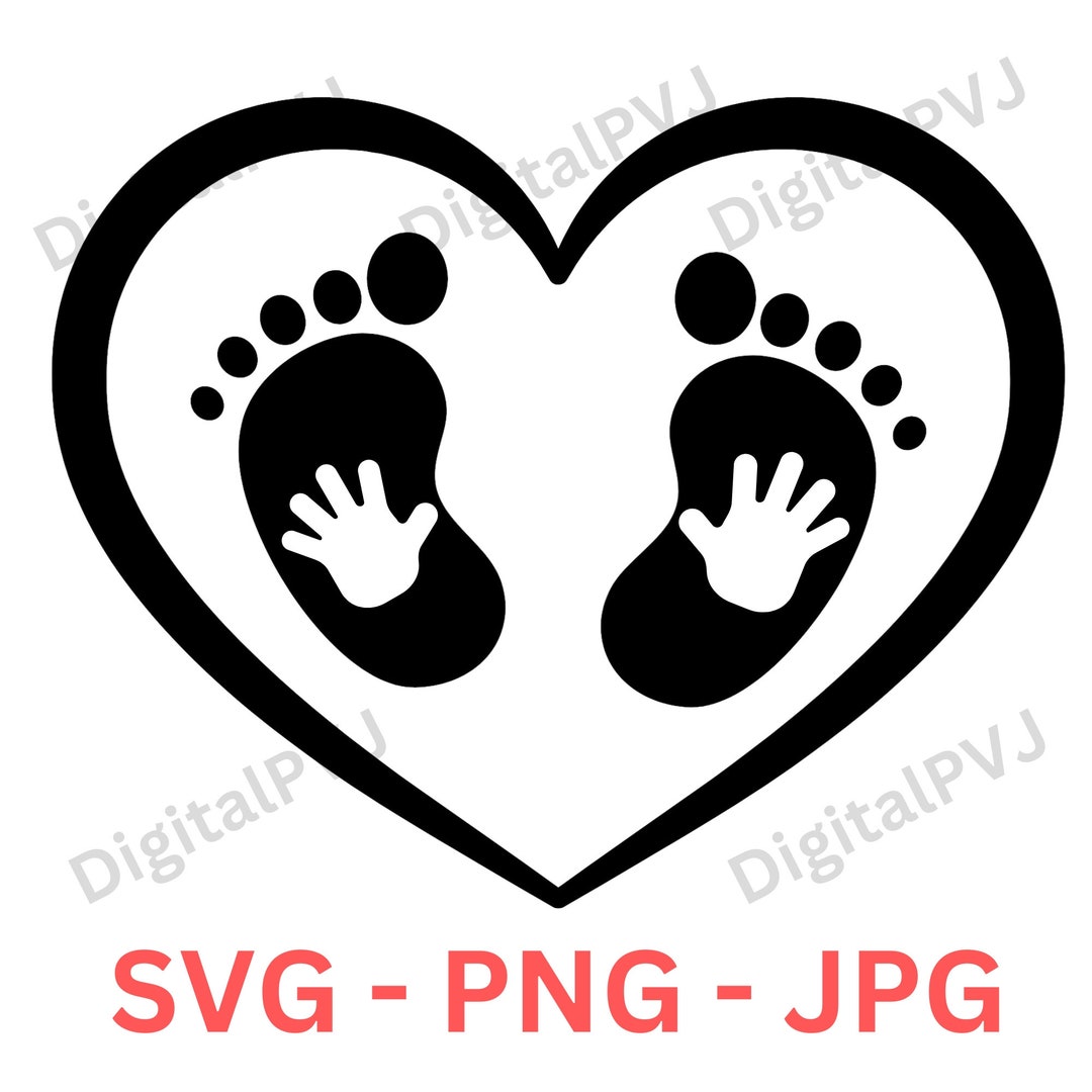 Baby Hand and Foot Print Svg File Digital Download Svg Png Etsy