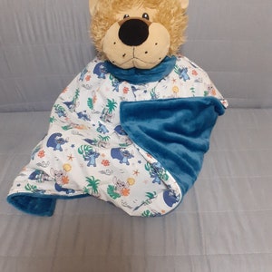 Poncho escalonável para assento de carro ou carrinho - tecido de lã Lilo e Stitch azul escuro (Disney)
