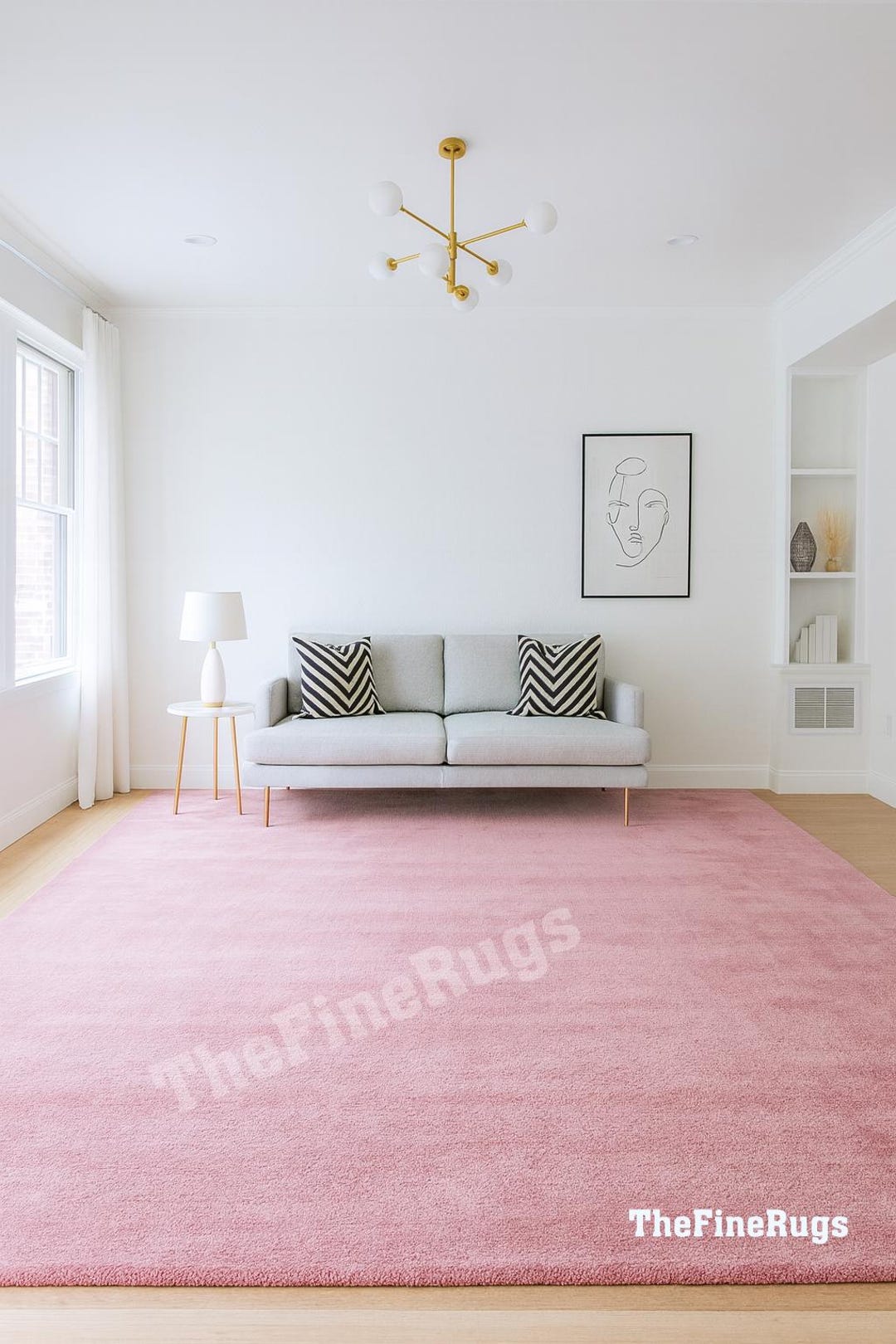 Pink Hand-tufted Wool Rug | Modern Solid Area Carpet | Cozy Minimal Rug ...