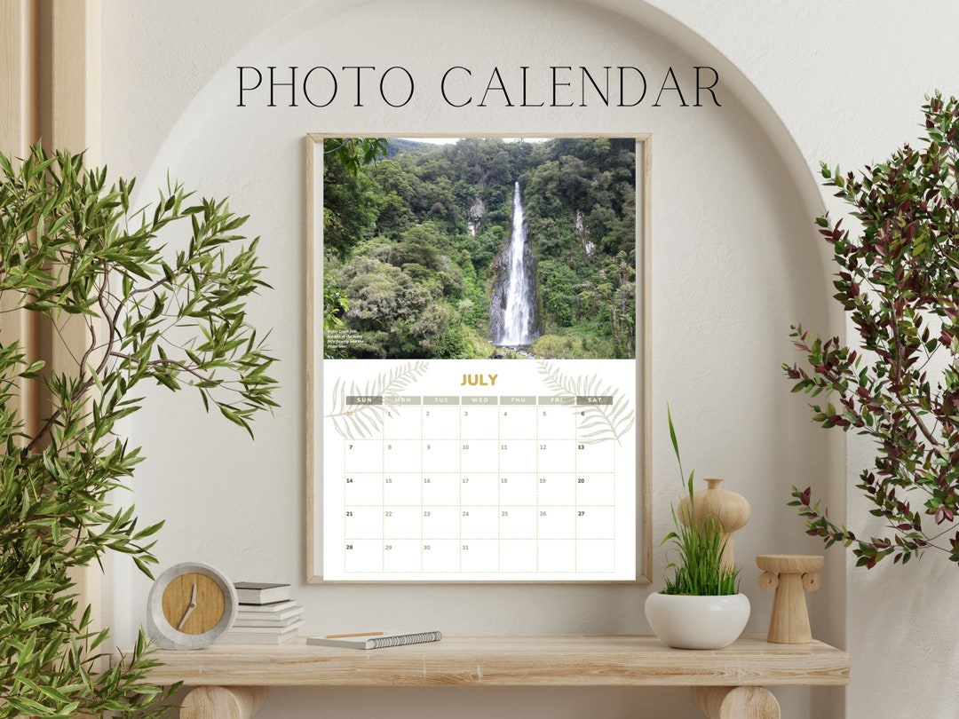 12 Month Photo Calendar, 2024 Photo Prints, Desktop Photo Monthly