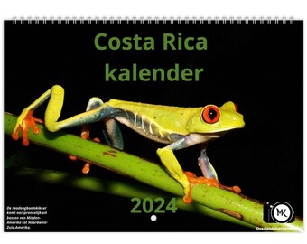 Wandkalender | Fotokalender | 2024 | jaarkalender | Costa Rica Kalender | Nederlands Talig | Naturkalender