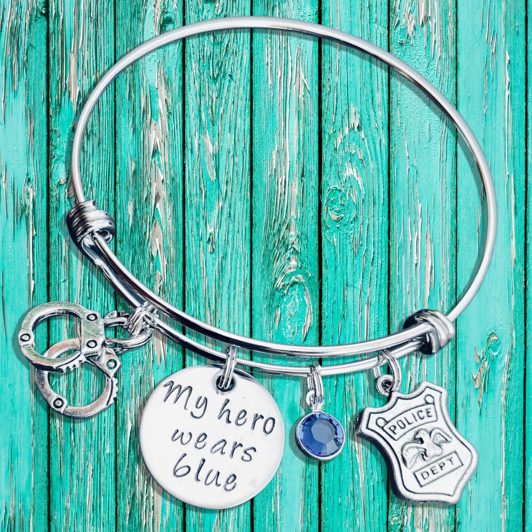 Awesome my Hero Wears Blue Police Supporter Thin Etsy