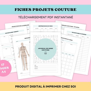 A4 Sewing Sheet, Organization, Digital Product, Print Yourself