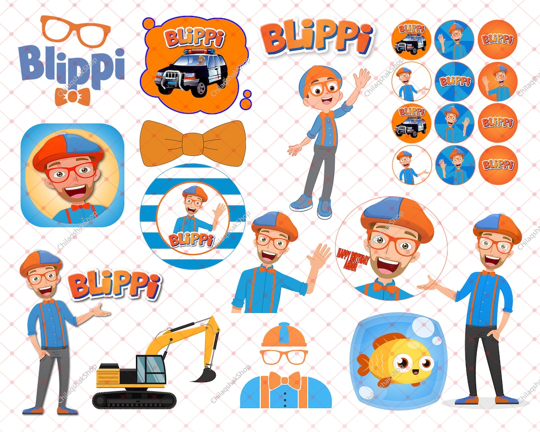 Blippi Png Bundle Happy Birthday Blippi Png Blippi - Etsy