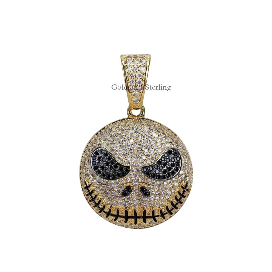 Fortunebaby 14K Yellow Gold Skull Charm with Gemstone Eyes — Etc