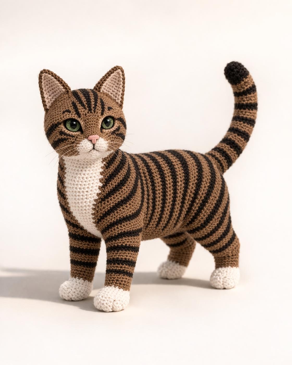Tabby Pattern Circular Realistic Tabby Cat Crochet Pattern, Standing Amigurumi PDF, Beginner ...