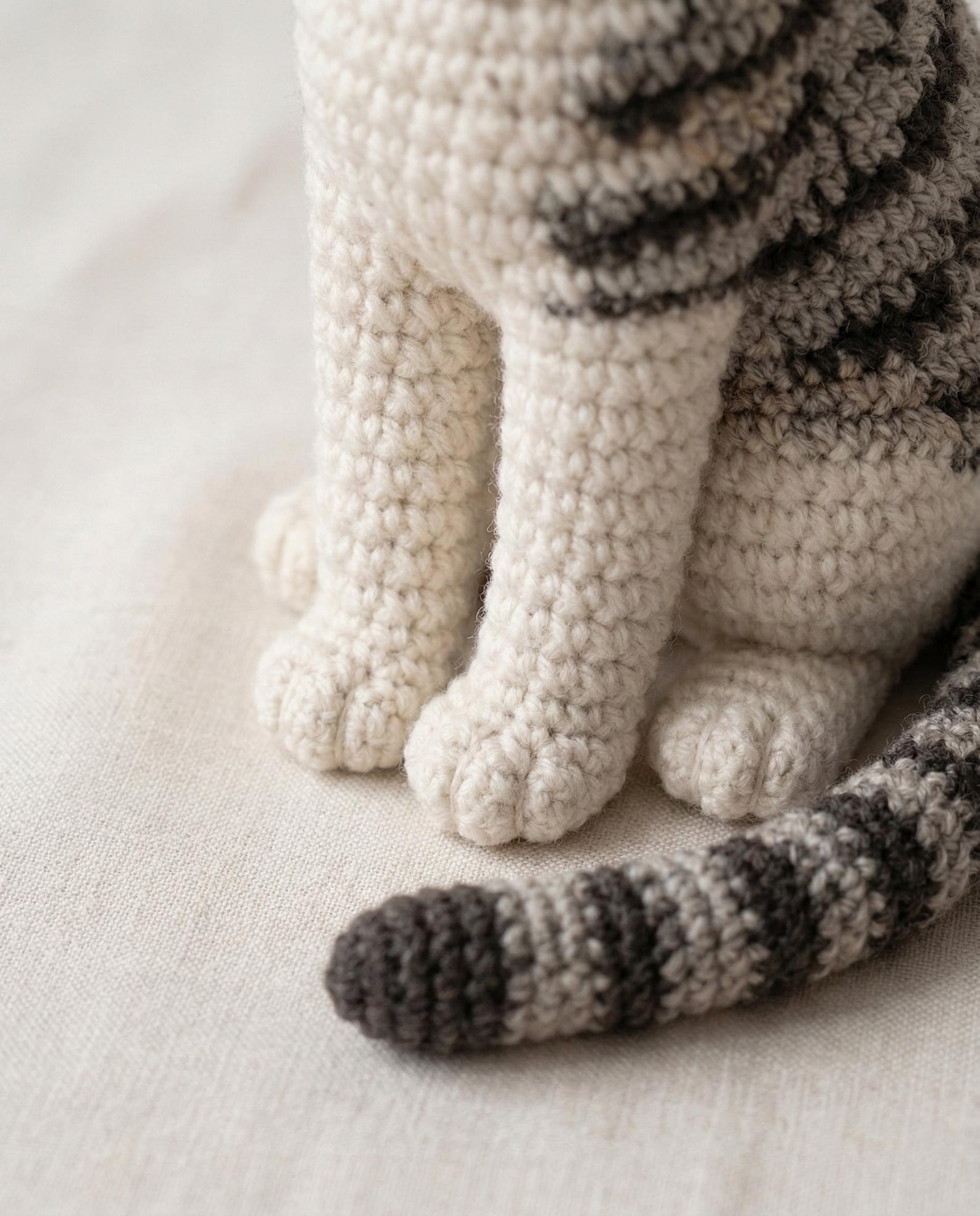 Tabby Pattern Circular Realistic Tabby Kitten Crochet Pattern PDF, Sitting Cat Amigurumi Plush ...