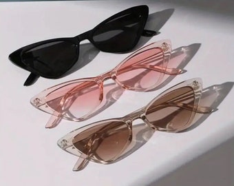 Conjunto de 3 elegantes gafas de sol estilo ojo de gato beach party club
