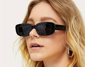 Schwarze Sonnenbrille - Basic Brille schwarz - unisex - Modische schwarze Brille