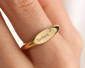 Benutzerdefinierte Name Ring, Birthstone Ring, Initial Birthstone Ring, personalisierte Ring, tägliche Ring, Geschenk der Mutter, Brautjungfer Geschenk,Mutter Ringe