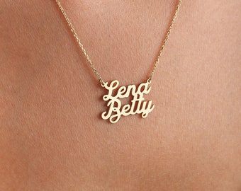 Personalized Name Necklace,Personalized Jewelry,14K Solid Gold Name necklace,Personalized Gift,Birthday Gift,Gift For Her,Mother's day gift