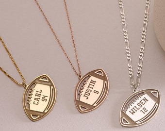 Personalized Football Number Necklace,Number Name Jewelery, Number Pendant Gift for Her, Mothers Day Gift, Football Necklace, Number Chain