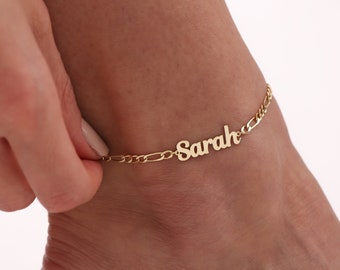 Personalized Name Anklet,Initial Anklet,Custom Silver Anklet,Custom Anklet,14K Gold Name Anklet,Birthday Gift,Gift For Her,Anniversary Gift