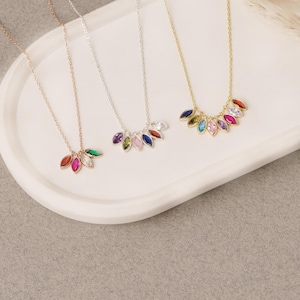 Family Birthstone Necklace, Personalized Family Birthstone Jewelry,  Mother’s Day Gift , Mom Necklace