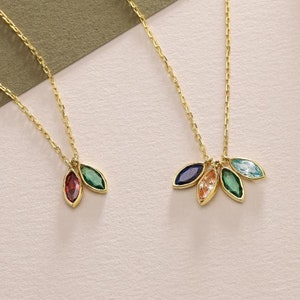 Family Birthstone Necklace, Personalized Birthstone Necklace For Mom,Mothers Necklace, Christmas Gift For Mom, Birthstone Gift,Birthday Gift