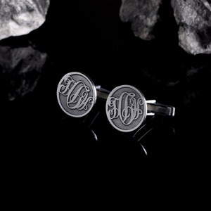 cufflinks For Groomsmen, Initial Cufflinks For Weddings, Wedding Gifts For Him, cufflinks for men Gift For Him, Gift For Dad, Custom Initial