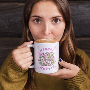 Herbal Hottie-Cannabis coffee mug,420 Mug-Stoner Aesthetic Mug-Weed Mug-Joints-Stoner Mug-Stoner Gifts-Stoner Babe-420 Gifts, Marijuana mug