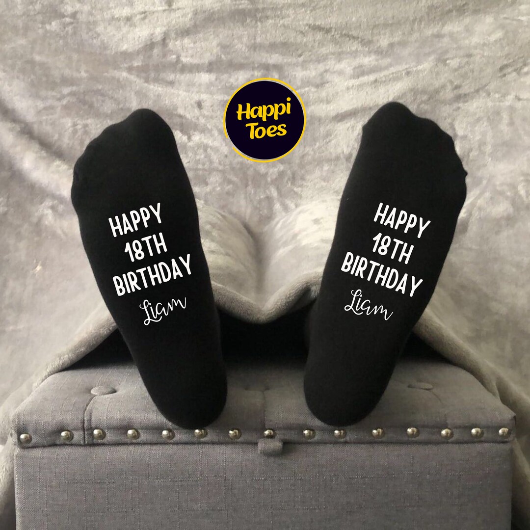 Personalised 18th Happy Birthday Socks Custom Birthday Socks - Etsy UK