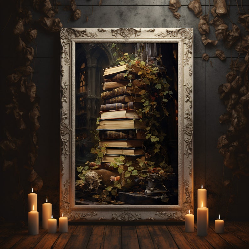 Dark Academia Print Moody Victorian Wall Art Dark Decor - Etsy