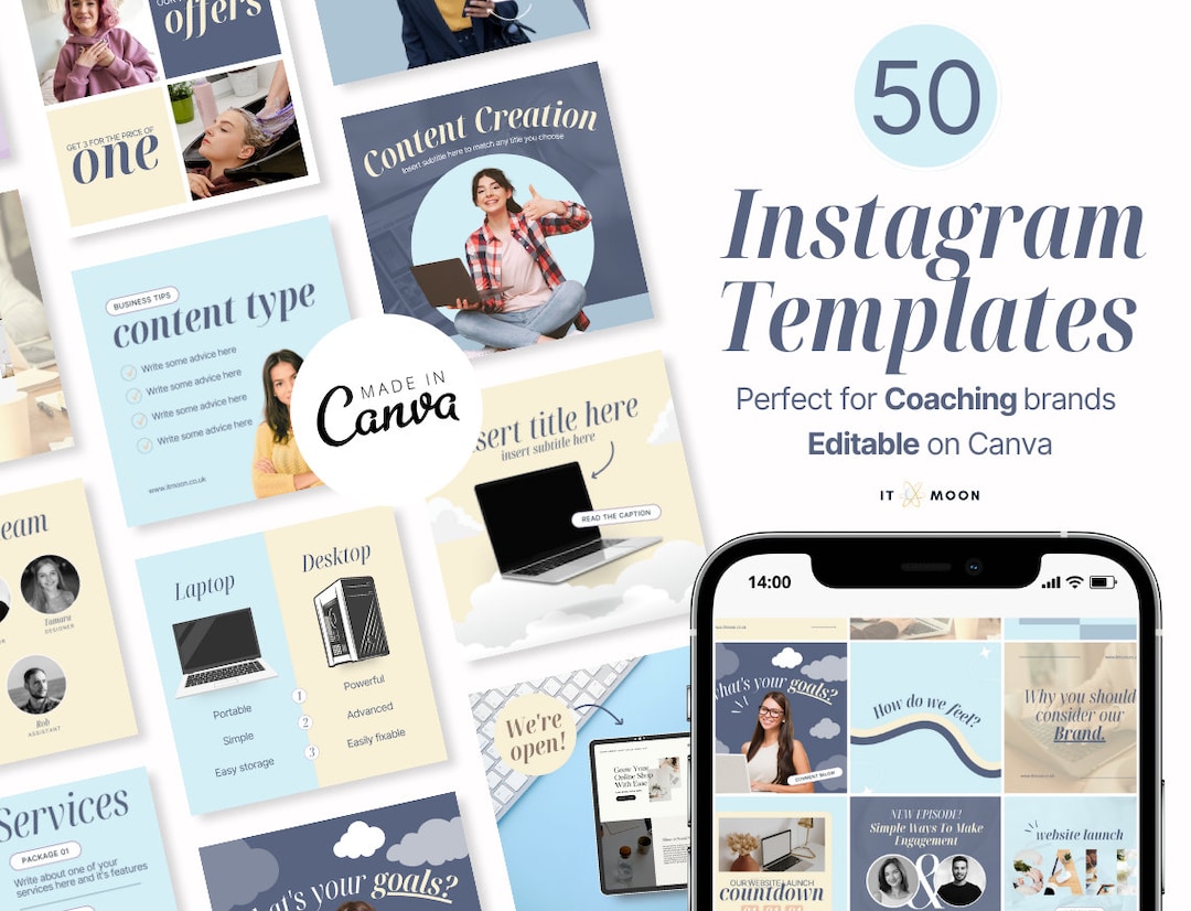 50 Coach Instagram Templates | Coaching Instagram Templates | Social ...