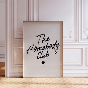 The Homebody Club Print, Trendy Wall Art Prints, Neutral Wall Decor, Trendy Printable Art, Living Room Decor, High quality digital Prints