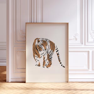 Tiger print, Tiger wall art 3, Tiger poster, Living Room art, Office decor, House Warming, safari nursery art, boho prints, neutral wall art