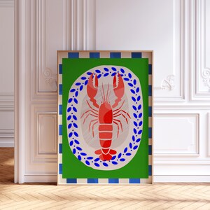 Lobster Print: Retro Italian Kitchen Wall Art (Digital Download)