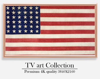 American Flag frame TV Art  | samsung frame tv art | Independence Day| 4th of July | Digital download | 4k resolution