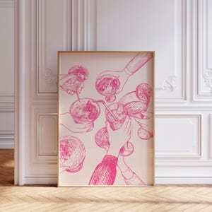 Barwagenafdruk, roze proostprint, proostbord, barwagendecor, barwagen, preppy muurkunst, barwagenkunst, afdrukbare kunst, cocktailkunstafdruk