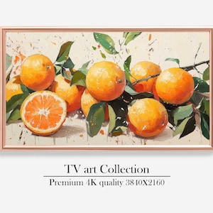 Oranges frame TV Art | samsung frame tv art | oil painting frame tv | citrus | High quality digital download | 4k resolution | Still life