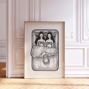 Meerjungfrauen Sardinendose: Retro Food Art (Digitaler Download)
