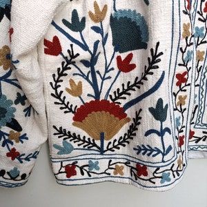Nieuwe trending handgemaakte suzani geborduurde tnt jas dameskleding cadeau voor haar afbeelding 6