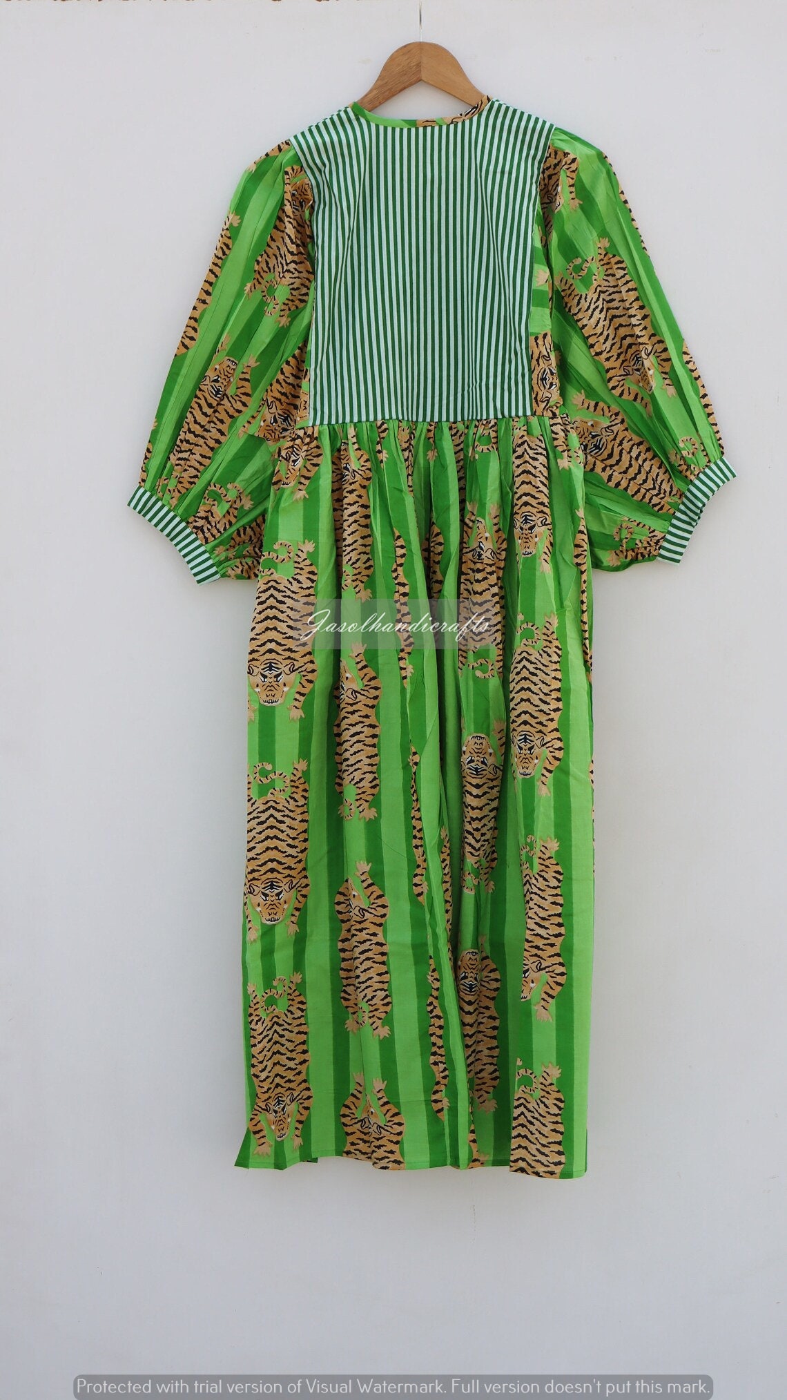 FAHERTY Idina Mix Block Print Long Sleeve Cotton Shirtdress