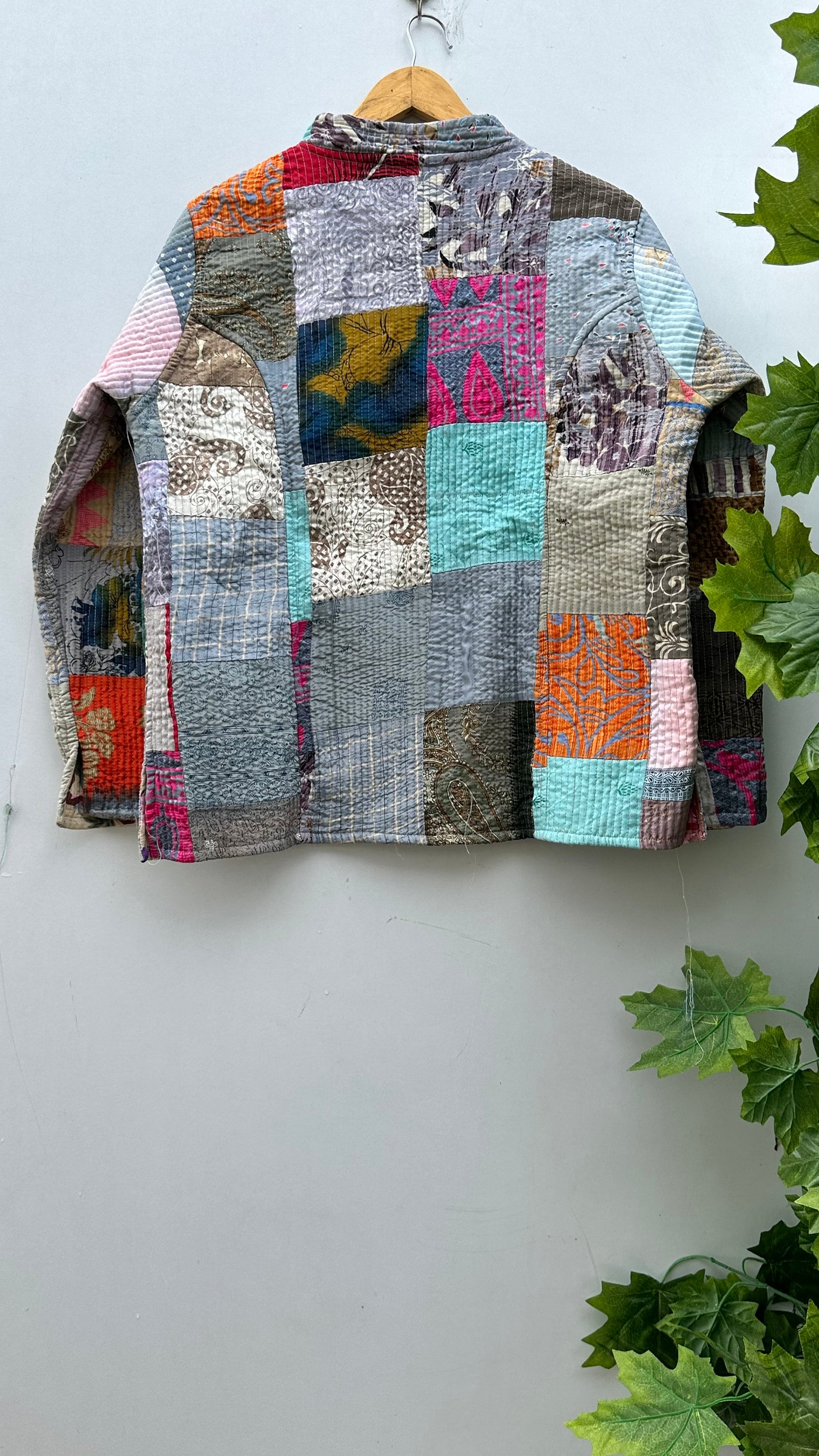 Handmade Silk Quilted Patchwork Jacket | Boho Style Wearable