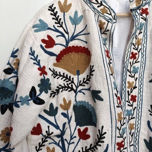 Nieuwe trending handgemaakte suzani geborduurde tnt jas dameskleding cadeau voor haar afbeelding 3