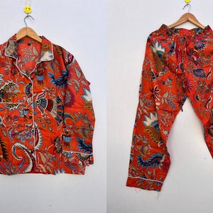 Handmade Cotton Pajama Set: Indian Print Loungewear