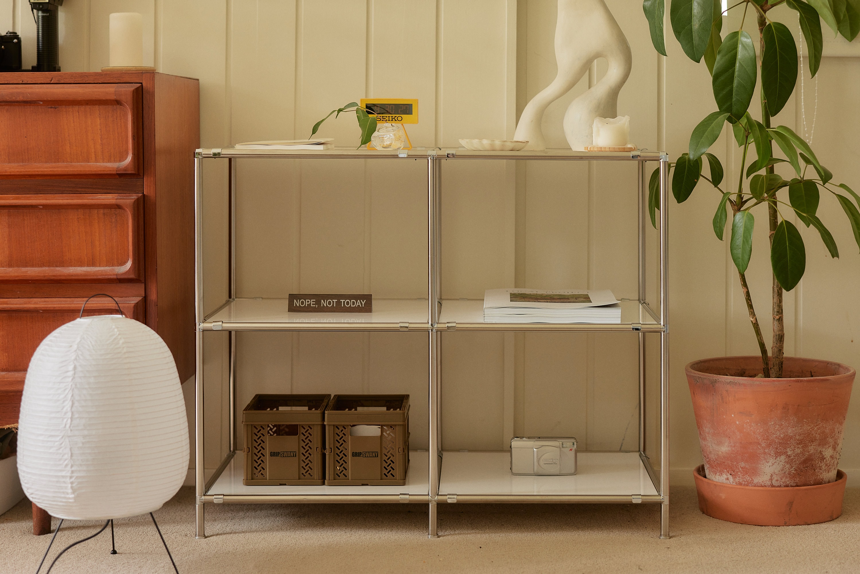 G.SHELF 1200(ウォールナット) Mid-century 3-tier Shelving Unit: Modern Modular and