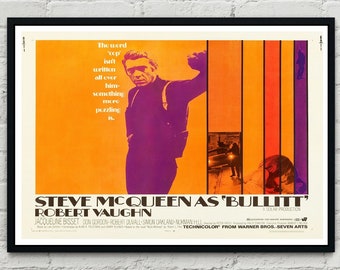 Bullitt Steve McQueen Digital Image Plate Art Alternative Artwork Cover Minimal Minimalist Movie Film Poster Design