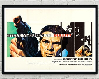 Bullitt Steve McQueen Digital Image Plate Art Alternative Artwork Cover Minimal Minimalist Movie Film Poster Design