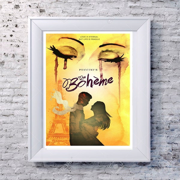 La Boheme Digital Image Plate Alternative Artwork Cover Minimal Minimalist Movie Film Poster Design