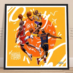 Jordan lebron shop kobe poster