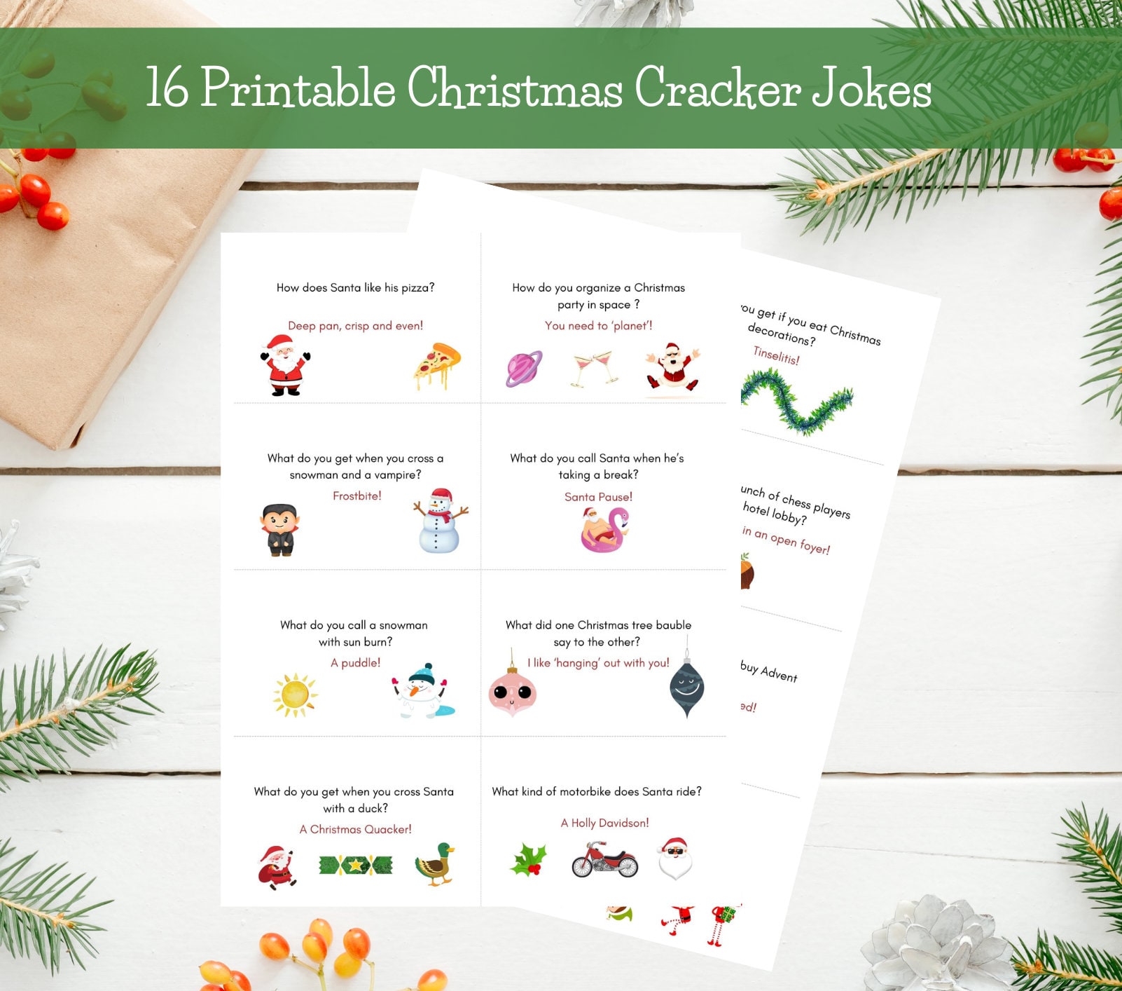 Printable Christmas Cracker Jokes Christmas Jokes for Kids 16
