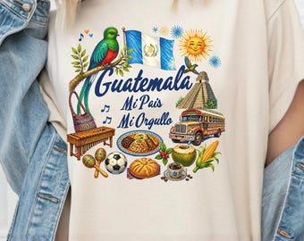 Guatemalan Pride Shirt, Guatemala Mi País Mi Orgullo Tee