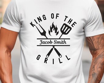 Custom King of the Grill T-Shirt | Father's Day BBQ Gift