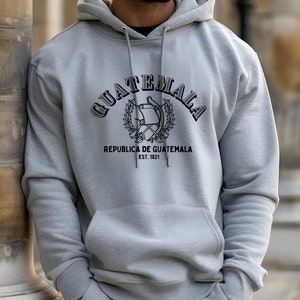 Guatemala Flag Hooded Sweatshirt: Unisex Travel Pullover