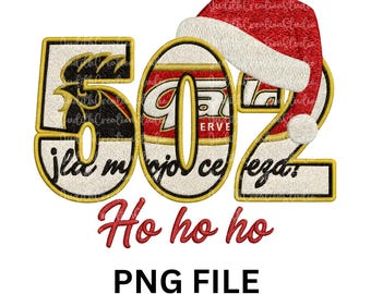502 Guatemala Christmas PNG | Embroidery Style Holiday Design | Instant Download
